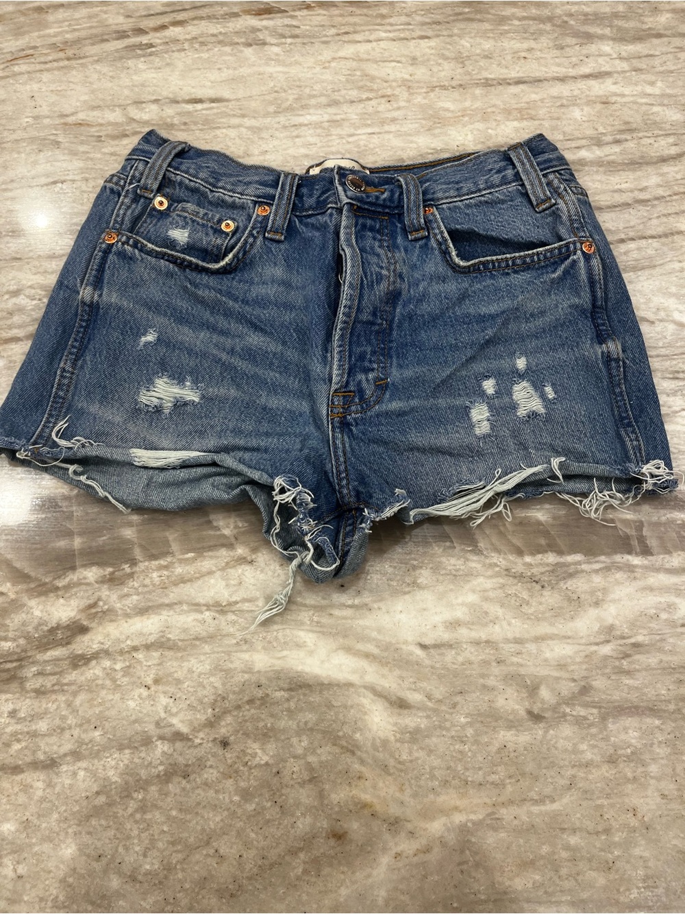 Universal Thread High Rise Denim Shorts | Size 4 | Ripped & Frayed Hem